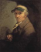 Anton Graff Self-Portrait with Eye-shade painting